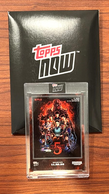2025 Topps Now Stranger Things Season 5 Poster Card Sealed Eleven Vecna