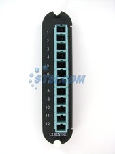 Corning CCH-CP12-E6 Fiber Adapter Panel, 12 SC Simplex OM3/OM4 MM 50 12F STSI
