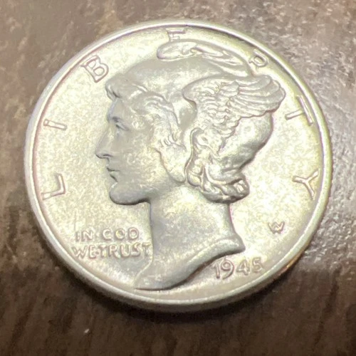 1945 Unc MERCURY SILVER Dime Silver @ $103.91 Oz Invest Or Fill Collection Today