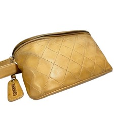 Borsa Chanel Matelasse in vita borsa per il corpo pelle di agnello beige 85/3...