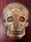 10 Troy oz .999 Silver Sugar Skull Hand Poured Monarch 3D Bar Day of the Dead