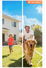 METAONLY Magnetic Screen Door Mesh Fits 34" X 80" Door - Curtain Size 36" X 82",