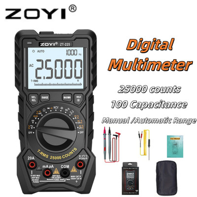 ZOYI ZT-225 Digital Automatic Multimeter Electrical Maintenance  25000 Counts