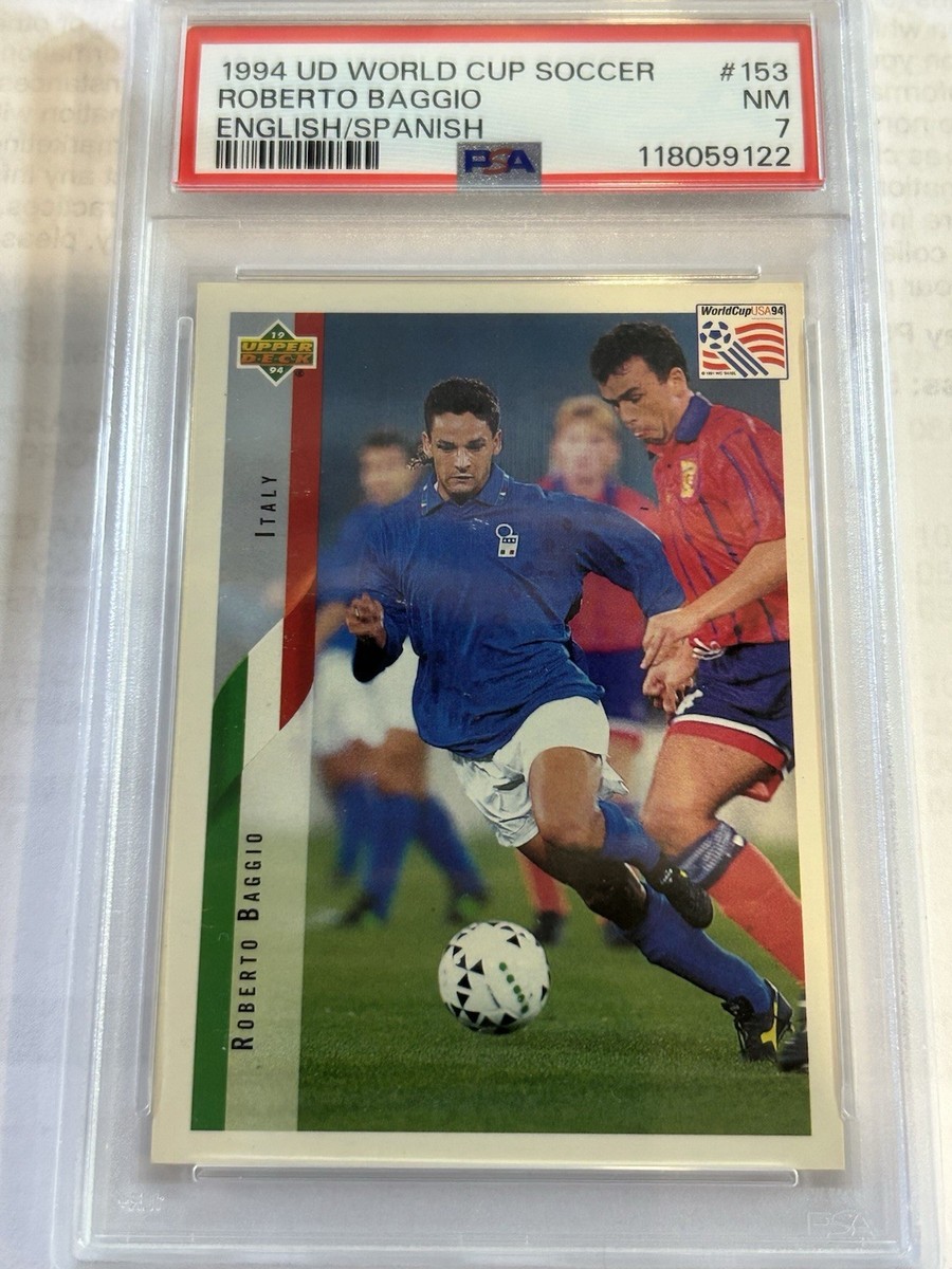 Roberto Baggio 1994 Upper Deck World Cup Soccer #153 PSA 7 Spanish