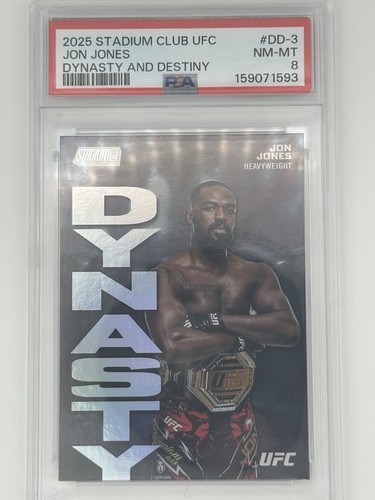 Topps 2025 Stadium Club UFC Jon Jones Dynasty and Destiny #DD-3 PSA 8