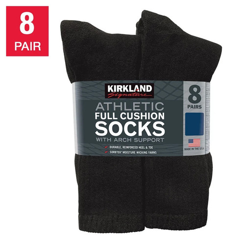 Chaussettes athlétiques rembourrées homme 8 paires chaussures de soutien voûte plantaire pointure 8-12 et 13-15 - Photo 3/7