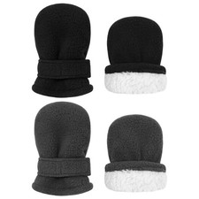 Infant Winter Mittens Baby 3-12 Months, S Black & Grey