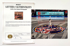 Caitlin Clark Signed Indiana Fever 8x10 Photo WNBA Basketball Iowa Hawkeyes BAS