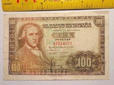 Old Spain 100 Pesetas Note 2nd May, 1948 *Circulated*