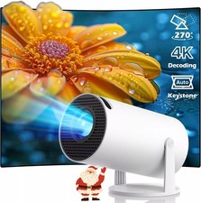 4K Mini Projector 1080P WiFi Bluetooth UHD Portable Theater Home 10000 Lumen LED