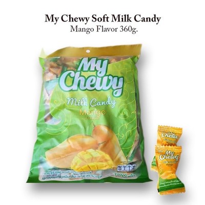 My Chewy Soft Milk Candy with Mango Thai Flavor Toffee Sweet Pantry Snack 360g.