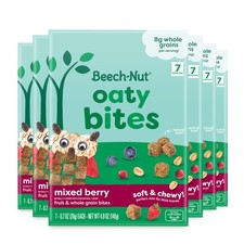 Beech-Nut Toddler Snacks, Oaty Bites with Fruit Whole Grains, Mixed Berry