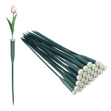 60 Pcs Floral Water Tubes, 12 Inch Flower Tubes, Dark Green/Light Green Grey