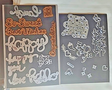 Stampin up Sizzix Metal Dies, Happy, Love , Thank You, and more mixed lot