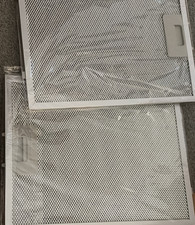 Aluminium Range Hood Filter Set of 2 Silver Matt Finish Replacement Parts