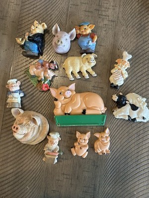 Grandma Core kitchen vintage magnets, vintage farm animal 90's kitchen country