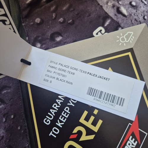 Palace Gore-Tex Palex Jacket Black Rain Small Brand New With Tags FW19 - Picture 7 of 13