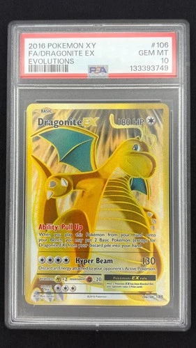 Dragonite EX 106/108 - Evolutions - Graded PSA 10 GEM MINT Pokemon Card