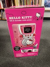 Hello Kitty 68109 CD Karaoke System with Screen, Pink/White
