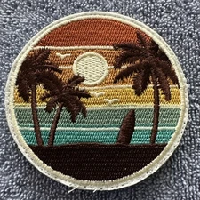 SURFING 3x3 Embroidered Morale Patch Hook Backing Brand New