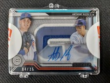 ANTHONY RIZZO Game-Used Letter Patch Auto 04/25 Rare 2016 Topps Strata Baseball
