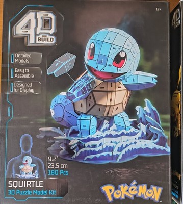 4D Build, Pokemon Squirtle 3D Model Kit, 180 Pieces