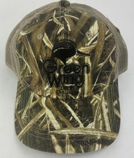 Ducks Unlimited Green Wings Ball Cap Hat Youth Sized Camo Strapback Adjustable
