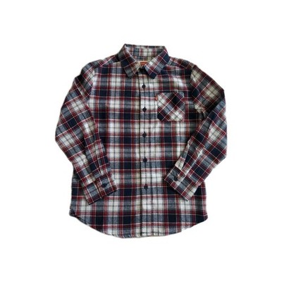 Boys Levi's Long Sleeve Plaid Button Up Shirt Size For 8-10 Years Old