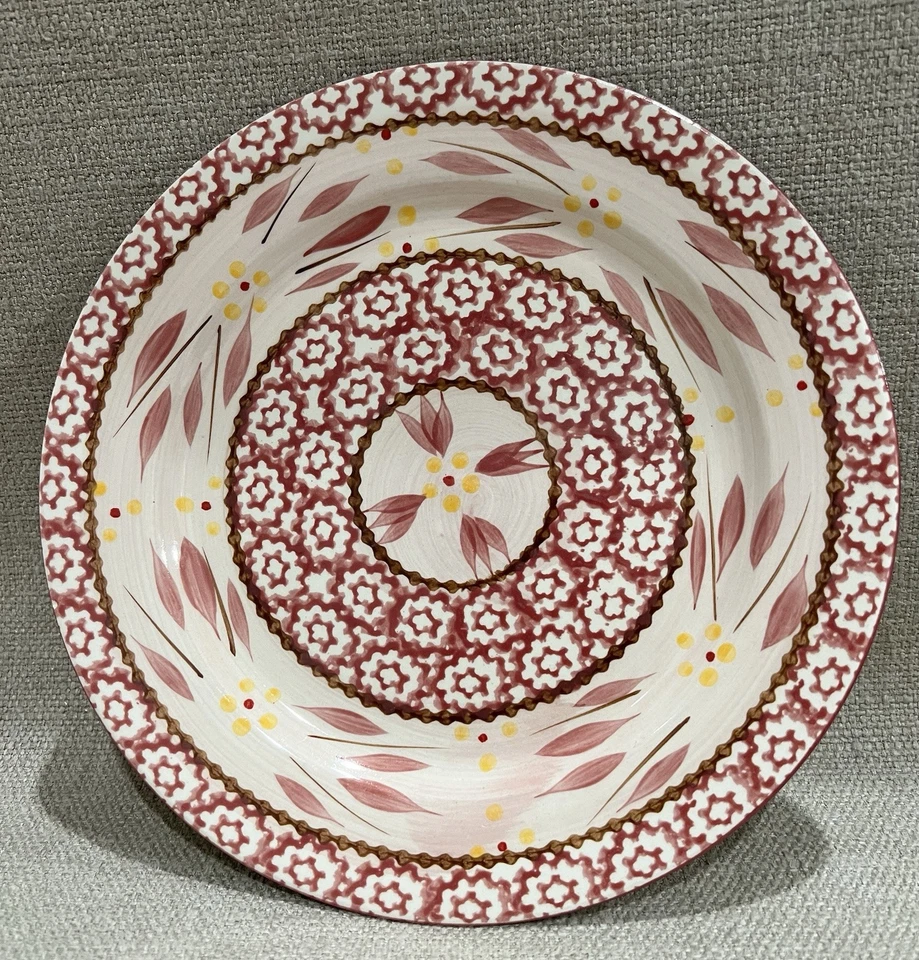 Old World Cranberry Temp-Tations SALAD PLATES by Tara-Floral - Set of 8 - Image 2 of 4