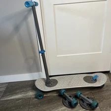 MorfBoard Scooter and Skateboard Combo Set Complete Blue Gray