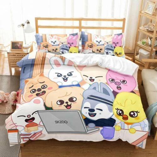 Stray Kid SKZOO Bedding Set Quilt/Duvet Cover Single Double King Pillowcases UK - Picture 31 of 31