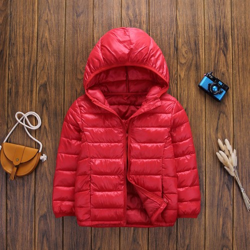 Kid Girl Cotton Long Sleeve Hooded Outerwear Winter Warm Casual Jackets Coat - Picture 8 of 74