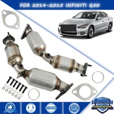 For 14-15 Infiniti Q50 3.7L V6 Left ＆ Right Side Catalytic Converter Direct Fit
