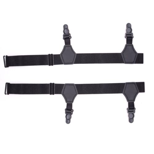 2Pcs/Set Unisex Socks Garters Belt Suspenders Adjustable Non-slip Double Clips - Afbeelding 1 van 8