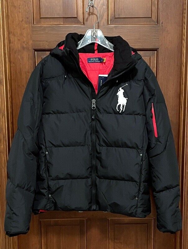 Mens Ralph Lauren black Polo Pony Puffer Jacket