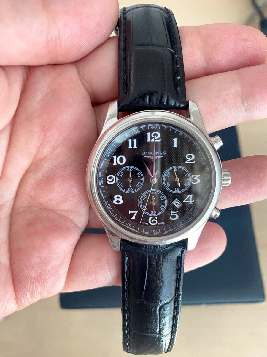 Longines Master Collection Chronograph Saphire Glass Black Watch