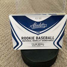 2022 ABSOLUTE BASEBALL MATERIAL BOOKLET #160 TYLOR MEGILL JERSEY AUTO 43/99 METS