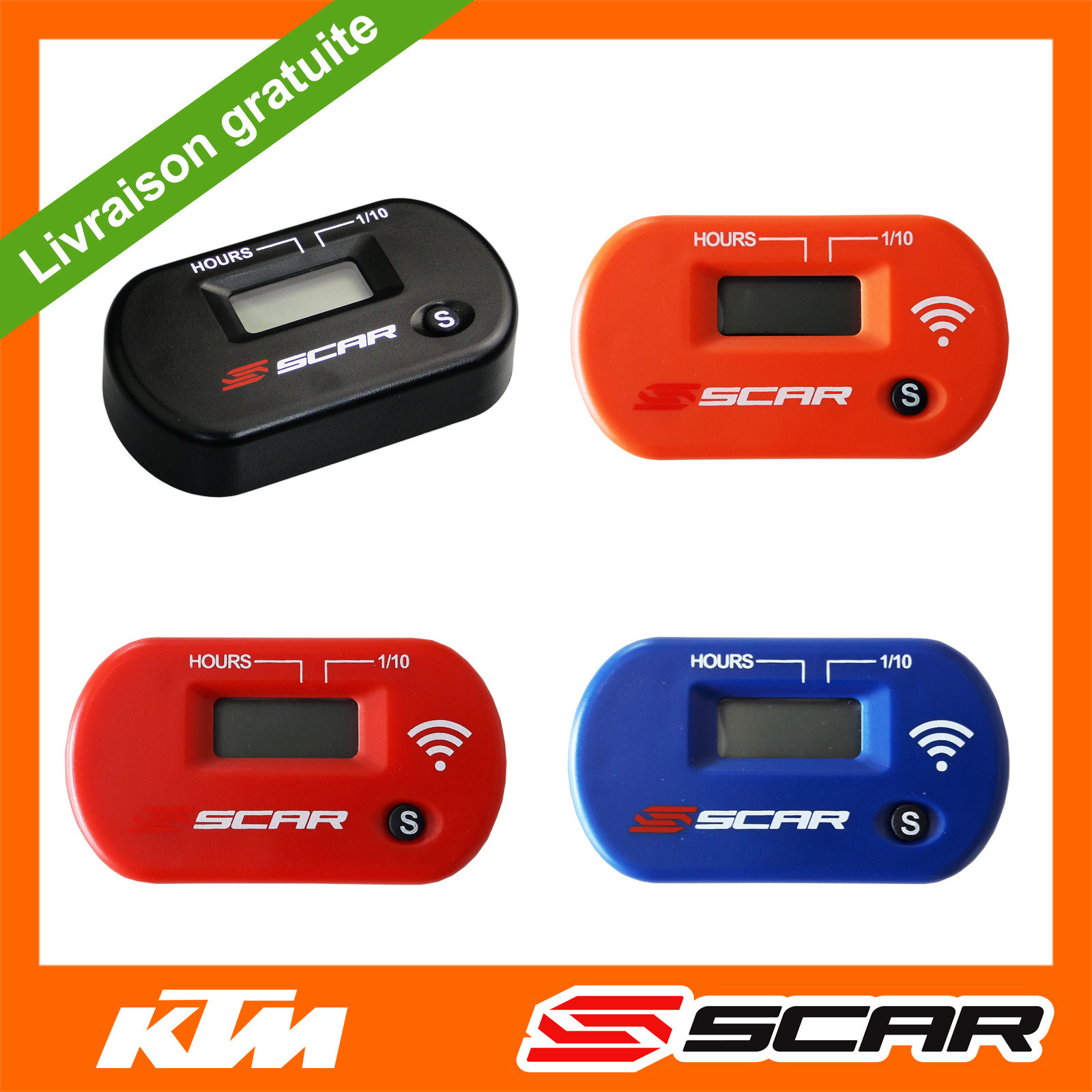 Compteur d'heure KTM SX 125 250 sans fil vibration motocross