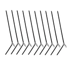 10x Anti-Tangle Spacers - 30cm Black with Carabiner