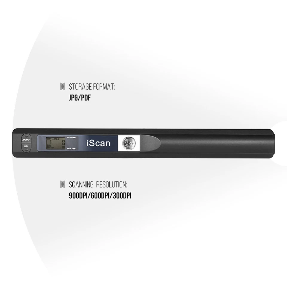 iScan Handheld Portable Scanner 900 DPI A4 Document Scanner Color Scanning - Image 3 of 4