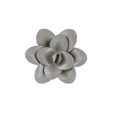 Mega Crafts - 8" Handmade Paper Pedal Flower - Silver, 1PC