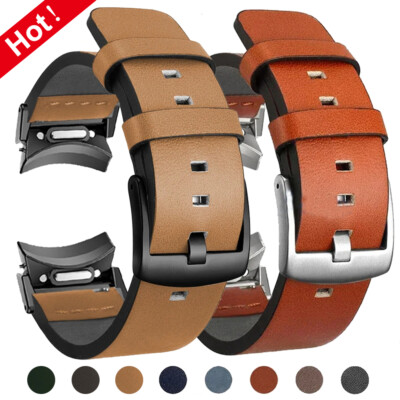 For Samsuang Galaxy Watch6 Classic 43 47mm No Gaps Leather Band Strap 6 5 4 44mm