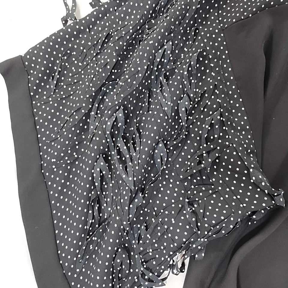 Camisa de mujer JM Collection mangas grandes con flecos calce holgado Foto 4 de 4