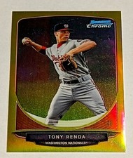 2013 Bowman Prospects Chrome Gold Refracto   #'d   r /50 Tony Renda #BCP10