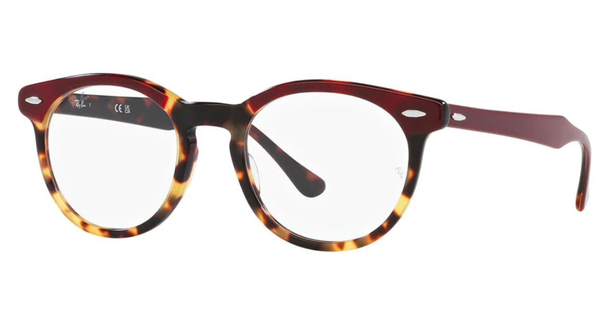 RAY-BAN EAGLEEYE Round Eyeglasses RB 5598 8250 51-21 Bordeaux on