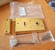 Victorian Style Rim Sashlock Surface Mounted Door Sash Latch Lock with 2 Keys