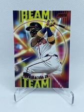 2022 Topps Stadium Club Red Foil Beam Team SP Ronald Acuna #BT-1 Atlanta Braves