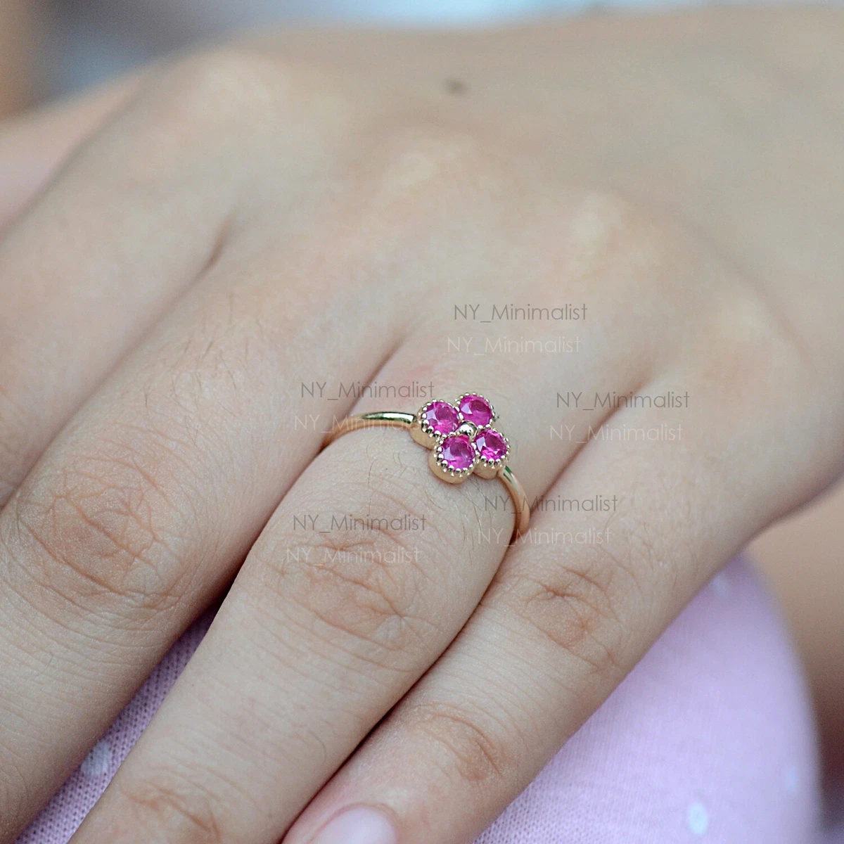 Flower shaped gemstone ring deals