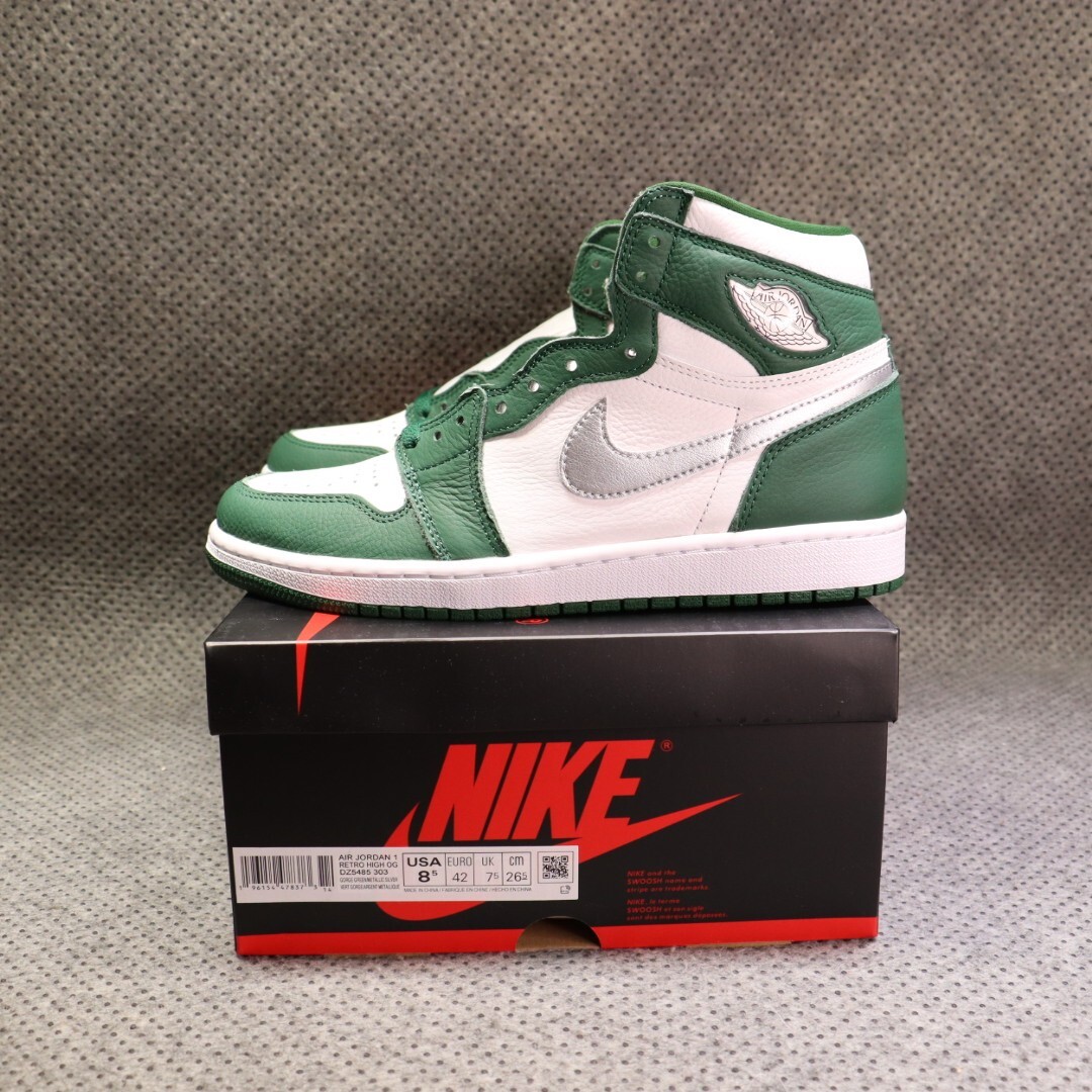 NEW Jordan 1 High Retro Gorge Green Shoes Size 8.5 Mens Amazon.com | Jordan Mens Air 1 Retro High OG DZ5485 303  main image 3