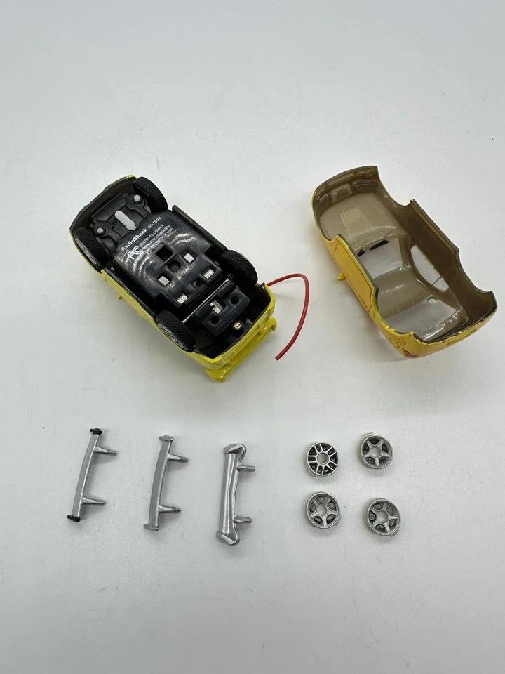 Zip Zaps Micro RC Honda Civic Coupe + Mustang Body + Parts Radio Shack Car Only - Image 3 of 4